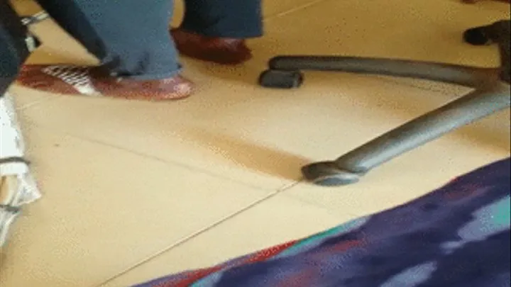 Ghanaian Woman with Thick, Sexy, Pedicured Ebony Feet in Stylish Slippers