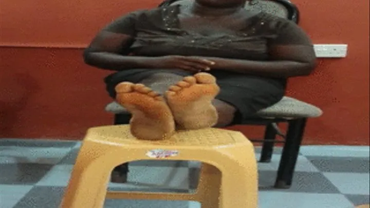 Blodo Wura Chubby 1 Crosses Dirty, Thick Ebony Soles at Ankles