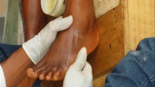Green Plantain Seller Gets Ebony Soles Foot Massaged by Foot Pt. 2