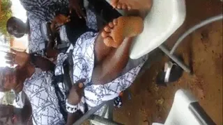 Aunt Man J Crosses Her Dirty Ebony Soles Pt. 2