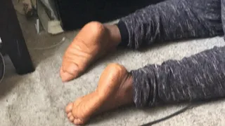 Papistimol's Wrinkled, Meaty Soles On Floor From Behind