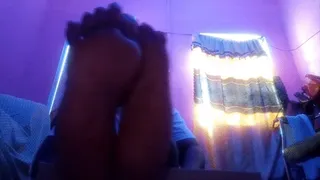 Holy Church Girl Fare Angle Holds & Raises Legs to Show Off Meaty Soles