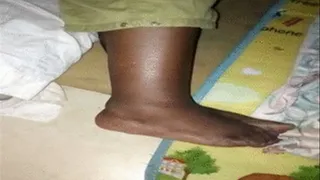 Big Step-Mama Obaa Fante Fast Resting with Ebony Feet & Soles On Bed Pt. 2