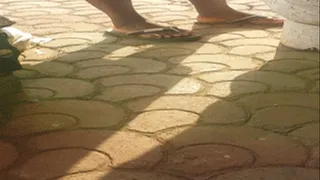 Thick Ebony Feet of Bread Seller in Flip Flops Pt. 5