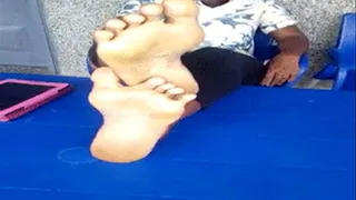GH Slender Aborboy Puts Top Sole In Between Toes of Other Sole