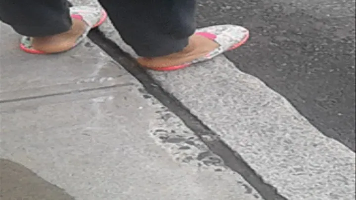 Naija NJ Lady with Foot Heels Shown As Back of Shoes are Half Removed