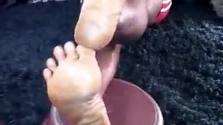 GH Luscious, Meaty, Wrinkly, Dirty Soles On Top of Each Other & Crossed