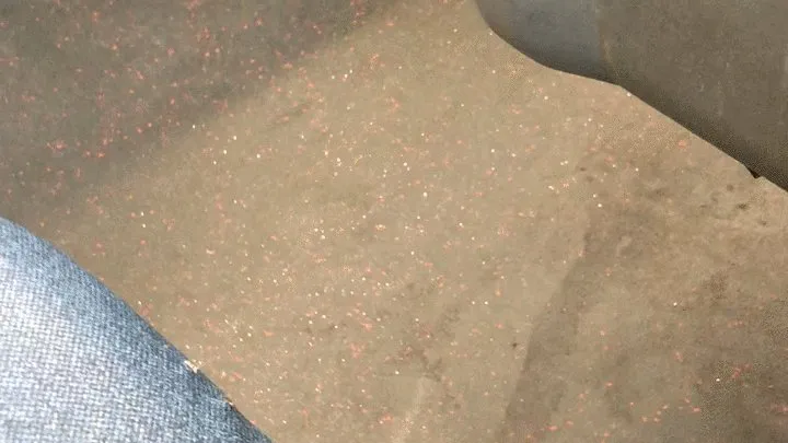 Wrinkly Sole In Sandal On Bus