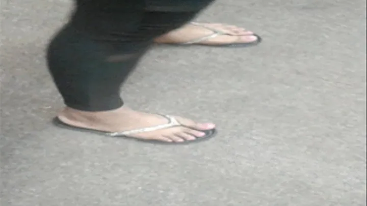 Compilation Clip of Nice Looking Feet In Flip Flops at Various Places