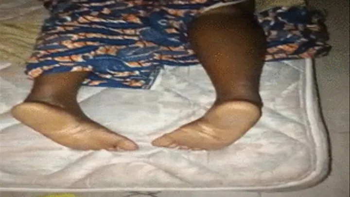 Akuapem Woman's Wrinkled, Thick Soles From Behind On Mattress