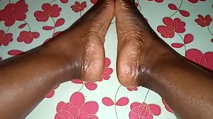 Holy Church Girl Fare Angle's Oily, Wrinkly Soles By Each Other