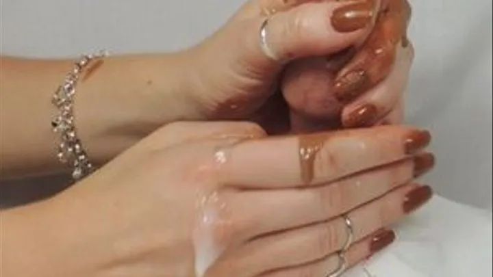 HD38 DOUBLE EJACULATION Chocolate Brown Nails Melted Chocolate Sticky Mess