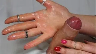 19 minutes of SLOW MOTION handjob with red, pink and purple nails - Xavier Special