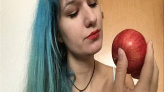 Red apple, red lips