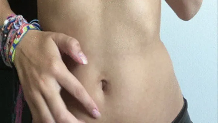 Playing with my belly button and close ups