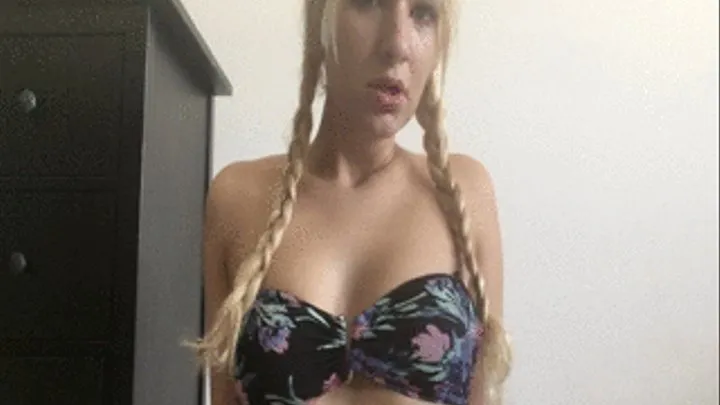 Hiccups in bikini top and braids