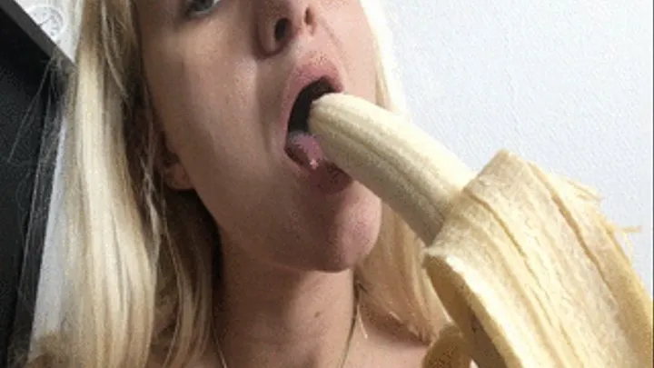 Banana cock tease