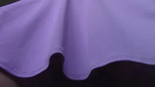 Lilac Satin Panty Upskirt & Scissorhold