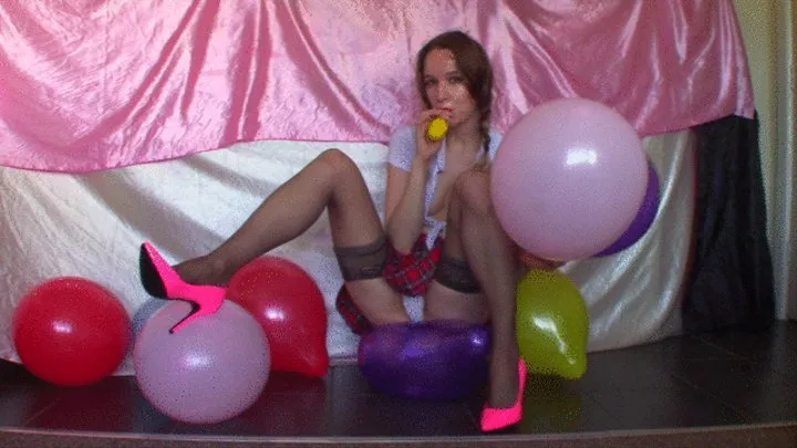 Ass, Nails, Pink Heel Balloon POP