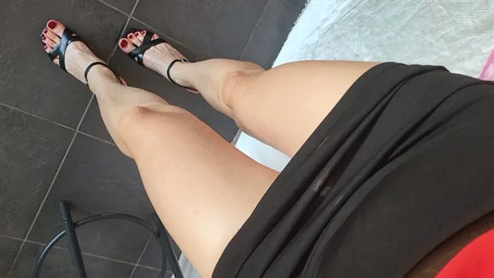 Red Toenails Goddess View