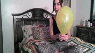 Balloon blowing up 12 inch balloons Non Pop Yoga Pants