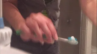 Tooth brushing Up Close and Drooling