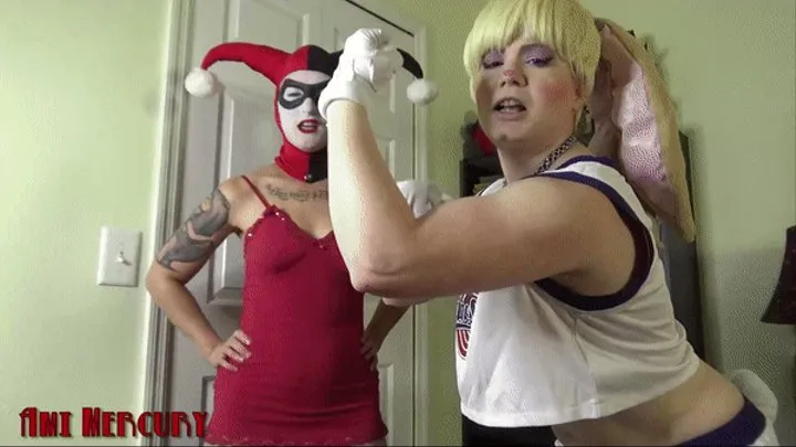Lola Bunny And Harley Quin Arm Wrestle