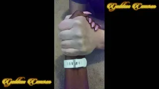 Goddess arm wrestles a weak little work out of his lunch money