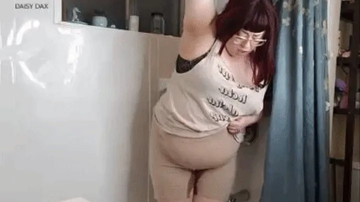 Handcuffed BBW Pees Her Shorts