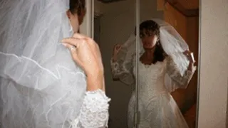 Wedding Day - Part 1 -WHORE WIFE RE-ENACTS BEING USED IN HER WEDDING DRESS