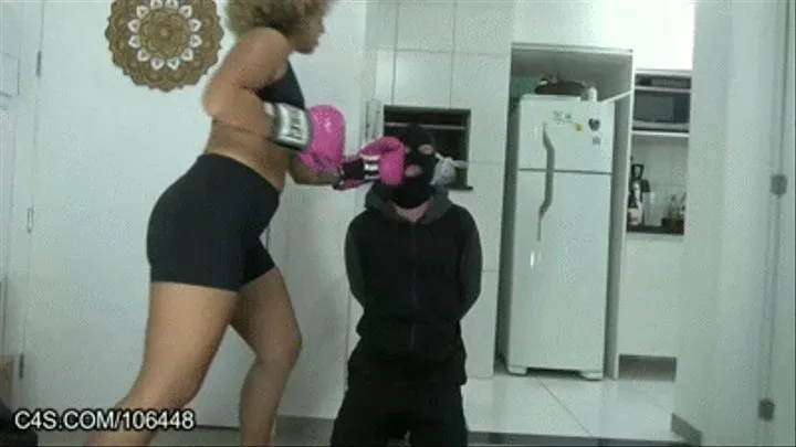 Human trash can and punching bag by Mistress Kelly