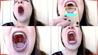 Exploring my teeth and my mouth with a mirror