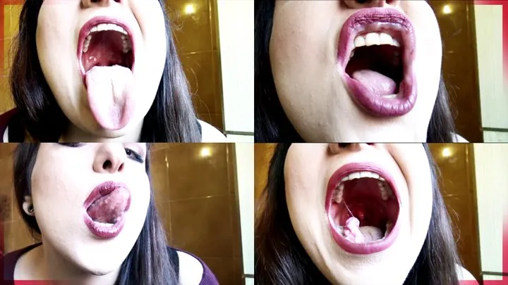 Chewing gum with my mouth wide open