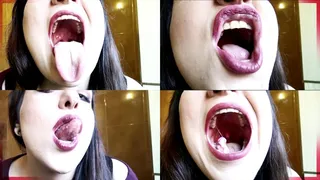 Chewing gum with my mouth wide open