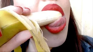 Play with long banana