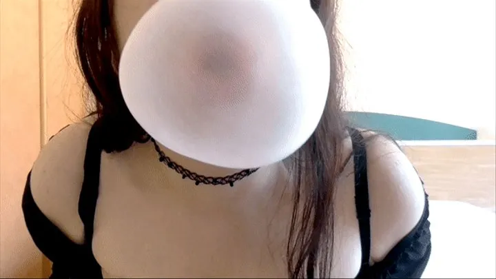 Bubble gum and nipple play