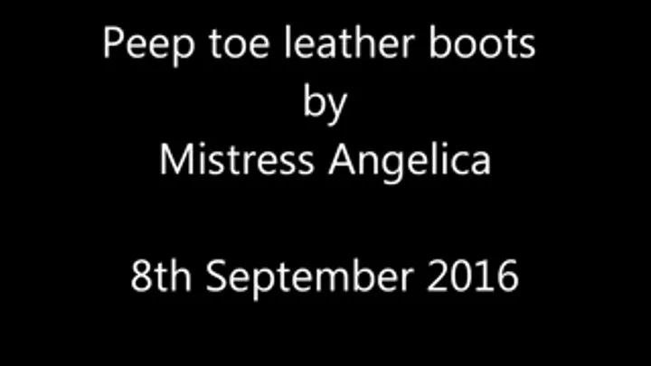 Stiletto Leather Boots - Follow Me...... 8th September 2016