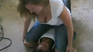 204 The mature step-mom humiliates black young maid by schoolgirlpin
