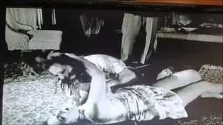 416 Vintage Jealous catfight over a male Silent movie