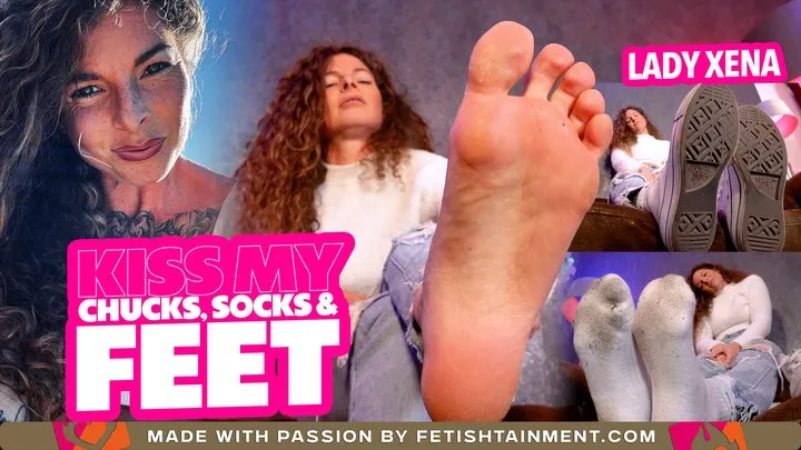 Today you will lick my Chucks, my dirty socks and my feet ( Foot Humiliation with Lady Xena )