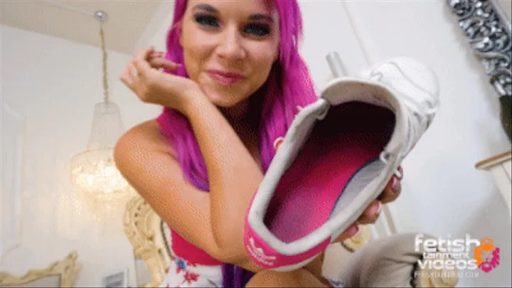 Lick my cute Adidas sneakers clean! ( Shoe Fetish with Princess Serena )