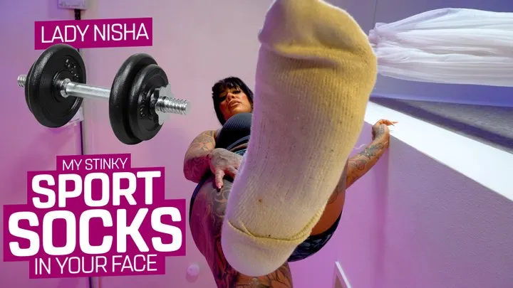 You will now get my stinky sports socks in your miserable face! ( Giantess Feet &amp; Socke with Lady Nisha )