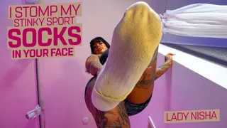 I will push my smelly sports socks into your face ( Socks &amp; Giantess Feet with Lady Nisha )