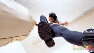 I'll crush you under my dirty boots! ( Giantess Boots POV with Lady JoJo )