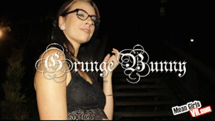 flashing boobs in public while smoking with Grunge Bunny