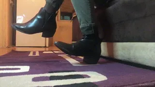 ANKLE BOOTS TOE TAPPING ON A CARPET **CUSTOM CLIP**