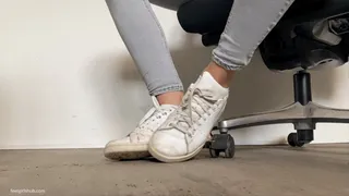 DIRTY ADIDAS SNEAKERS AND HER DIRTY SOCKS