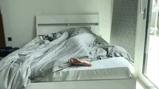 GIRL SNORING WITH DIRTY SOLES