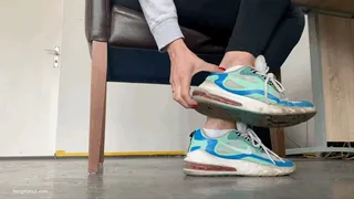 WRECKED AND WORN OUT NIKE AIRMAX SNEAKERS