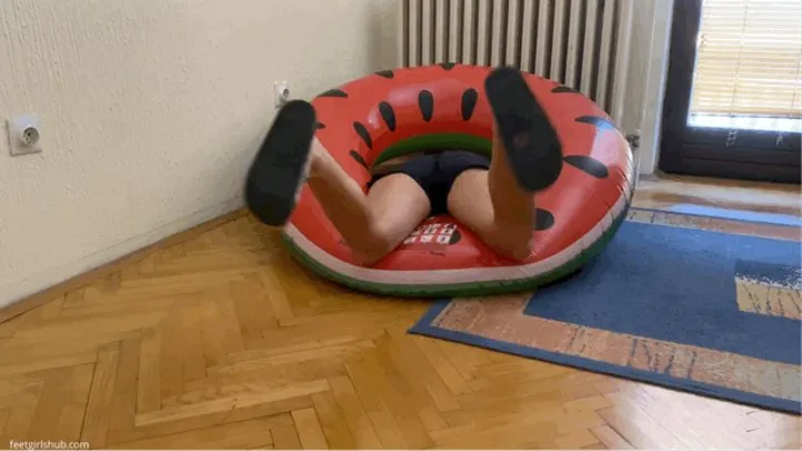 KIRA GOT STUCK INSIDE INFLATABLE SWIM RING